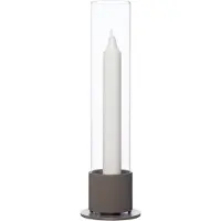 ERNST kandelaar glascilinder Ø7,5 cm Greige