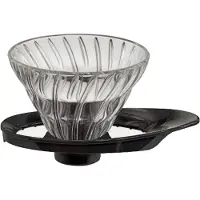Hario V60 glazen koffiefilter 02 met zwarte houder