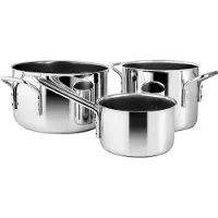 Eva Trio Pannenset Stainless Steel Recycled Slip-Let Ceramic (3-Delig)