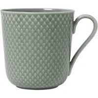 Lyngby Porcelæn - Rhombe Earth Mok met Handvat - 39 cl - Mos