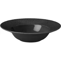 Lyngby Porcelæn - Rhombe Earth Soepbord - Ø24.5 cm - Leisteen