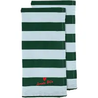 By On Love theedoek 50x70 cm 2-pack Groen-lichtblauw