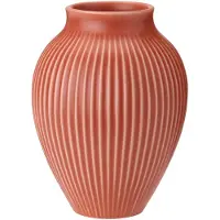 Knabstrup Keramik Knabstrup vaas geribbeld 12,5 cm Coral