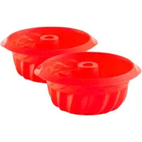 Lékué tullbandvorm siliconen mini 2-pack Rood
