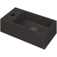 Ink Versus Fontein Quartz Met Kraangat Links Zwart 36x18x9cm