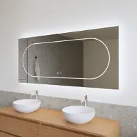 Gliss Design Nova spiegel 180x70cm met backlight en spiegelverwarming