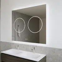 Gliss Design Lyra spiegel 120x100cm met backlight en spiegelverwarming