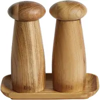 Aida Raw peper- & zoutmolen incl. dienblad Teak