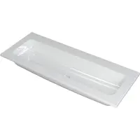 Ink wastafel faktor polystone centraal zonder kraangat 120 cmx45 cmx1,5 cm glans wit 3407020