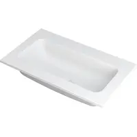 Ink Wastafel Faktor polystone centraal zonder kraangat 80 cm x 45 cm x 1,5 cm Mat wit 3407200