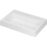 Ink wastafel momento polystone met 1 kraangat 70 cmx45 cmx9 cm mat wit 3421311