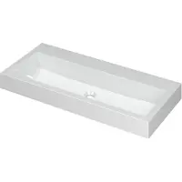 Ink Wastafel Momento Polystone zonder kraangat 100 cm x 45 cm x 9 cm Glans wit 3421030