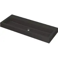 Ink Wastafel Momento Quartz zonder kraangat 120 cm x 45 cm x 9 cm Quartz zwart 3421240