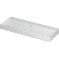 Ink Wastafel unlimited porselein met 2 kraangaten 120 cmx45 cmx11 cm glans wit 0202141