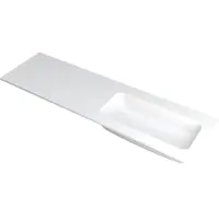 Ink wastafel faktor polystone rechts zonder kraangat 160 cmx45 cmx1,5 cm mat wit 3407247