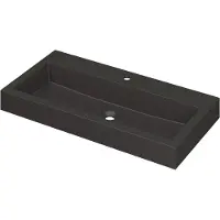 Ink Wastafel Momento Quartz met 1 kraangat 90 cm x 45 cm x 9 cm Quartz zwart 3421221