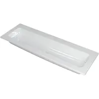 Ink Wastafel Faktor polystone centraal zonder kraangat 140 cm x 45 cm x 1,5 cm Glans wit 3407030