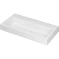 Ink Wastafel Momento Polystone met 1 kraangat 90 cm x 45 cm x 9 cm Mat wit 3421321
