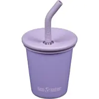 Klean Kanteen Drinkbeker Kids Kid Cup 296ml Straw Cap Paisly Purple