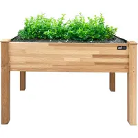 Axi Verhoogde Plantenbak, Bruin | Plantenbak 100% hemlock hout - Handige formaat voor tuin / balkon / terras - 122 x 61 x 78 cm