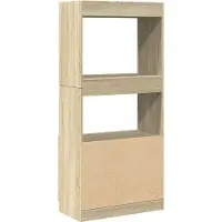 vidaXL Hoge kast 63x33x140 cm bewerkt hout sonoma eikenkleurig