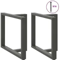 vidaXL Eettafelpoten 2 st T-vormig 100x35x(72-73) cm staal antraciet