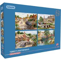 Gibsons Terry Harrison - Terry's Waterways Puzzel (4 x 500 stukjes)