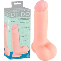 You2Toys - Anatomisch Perfecte Penis Imitatie Dildo met Zuignap in Rechte Vorm voor Ultiem Simulatie Seks – 20 cm – beigeig