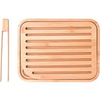 Pebbly Broodplank Naturel Met Tang 26x20 cm