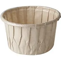 Papstar Backform "pure", rund, 105 ml, braun aus 100% Cellulose, gefriergeeignet, geeignet für