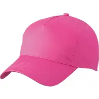 Myrtle beach Baseball pet/cap 5 panels - 10x stuks - roze - volwassenen - Voordelige caps - katoen - klittenband sluiting