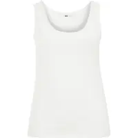We fashion - Dames singlet met kant - Curve - Wit - Biologisch katoen - Plus Size Maat: 52