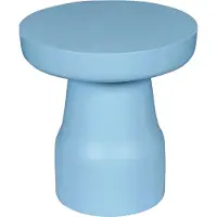 Starfurn Bijzettafel Drum | Blauw (Blauw, 42 diameter: 40cm)