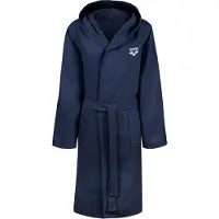 Arena Sport badjas 'Compact Microfiber' donkerblauw / wit