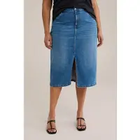 Blue Ridge - Dames denim midi-rok - Curve - Regular fit - Donkerblauw - Katoen - Plus Size Maat: 50