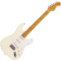 SX Elektrische gitaar - SST57-VWH - Retro Series 57 - ST-model - 3x Single Coil - Esdoorn toets - Vintage White - Inclusief gigbag