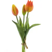 Nova Nature - PSO Holland Tulip bundle Sally x3 orange 25 cm kunstbloem
