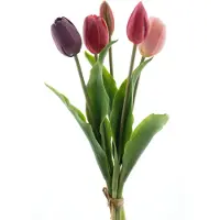 Buitengewoon Boet - PSO Holland tulip bundle Sally purple/beauty combo 36 cm kunstbloem