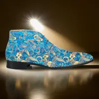 Lureaux Blue Shadow High - - Nette Kleurrijke Schoenen Met - Of Zonder - Print - Heren