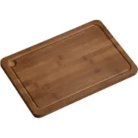 Kesper FSC Houten Snijplank - Afdekplaat - Donker Bamboe Hout - Met Saprand