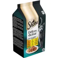 Sheba Délices du Jour met kalkoen, kip en gevogelte in gelei natvoer kat 18 x 50 g
