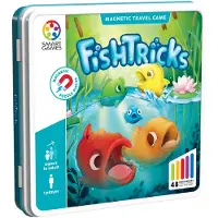 SmartGames Fish Tricks - Magnetisch Denkspel & Reispuzzel - 48 Opdrachten met Vissen - Educatief Solospel voor Kinderen en Volwassenen - Vanaf 7 Jaar