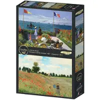 Grafika L'Art de Monet - Terrasse à Sainte-Adresse & Coquelicot Puzzel (2x 500 stukjes)