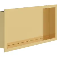 Alvoro Harmony Inbouwnis 30x60x7cm - Geborsteld Goud PVD - RVS - Rechthoekig - Accessoires, Inbouw/opbouw nissen - 5404024118416