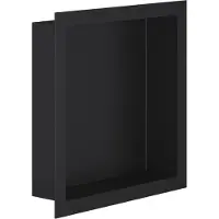 Alvoro Harmony Inbouwnis 30x30x7cm - Mat Zwart - RVS - Rechthoekig - Accessoires, Inbouw/opbouw nissen - 5404024118393