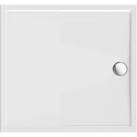 Alvoro Basic Douchebak Vierkant 80x80x4cm Acryl Afvoer Korte Zijde Wit - Acryl - Douche, Douchebakken - 5404024118256