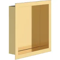 Alvoro Harmony Inbouwnis 30x30x7cm - Geborsteld Goud PVD - RVS - Rechthoekig - Accessoires, Inbouw/opbouw nissen - 5404024118362