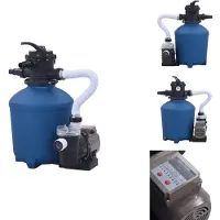 vidaXL Zandfilterpomp - Zandfilterpompen - Filterpomp - Filterpompen - Zandfilterpomp met timer 530 W 10980 L/u