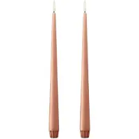 Ester & Erik taper kaars LED 2-pack 20 Rosy caramel , 30 cm