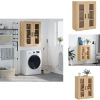 vidaXL Wandkast - Wandkasten - Hangkast - Hangende Kast - Hangkast 69,5x34x90 cm sonoma eikenkleurig